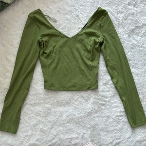 lululemon athletica Green Long Sleeve Top